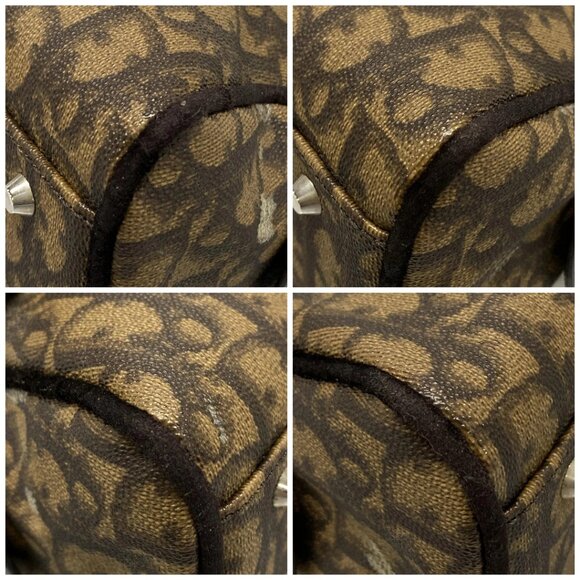 Auth DIOR/ChristianDior Trotter,Romantic CPF44864 Dark Brown Brown PVC Leather - Picture 16 of 16